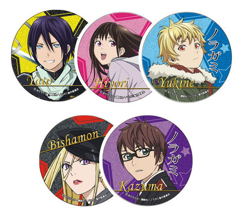 Moemoe Set Of 5 Circular Anime Stickers - Noragami Aragoto 0