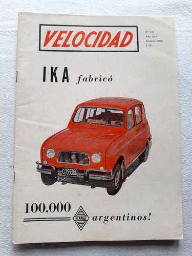 Revista Velocidad N° 191 Agosto 1966 Ferrari - Tc Chacabuco 0