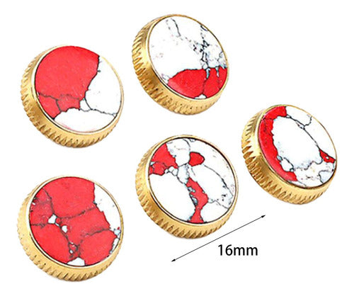 5 Peças Botões Chave Sax Botão Incrustações Peças 1