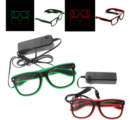 Lentes Led Neon Fiestas Electronica Rave Bodas Fluo L20 0