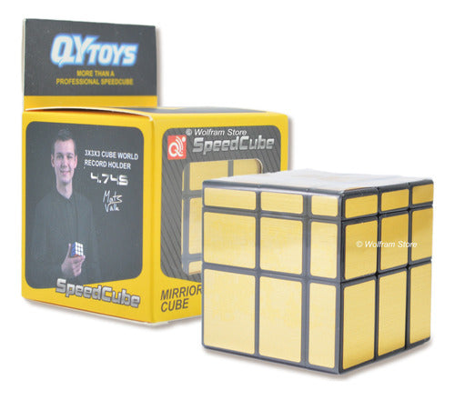 Wolfram Tienda Cubo Rubik Cubo Mágico Mirror Espejo 3x3x3 Dorado Plateado 0