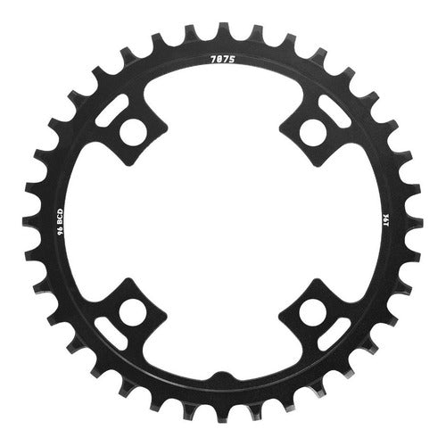 SunRace MX30 96 BCD 38T Asymmetric Chainring for Bicycles 0