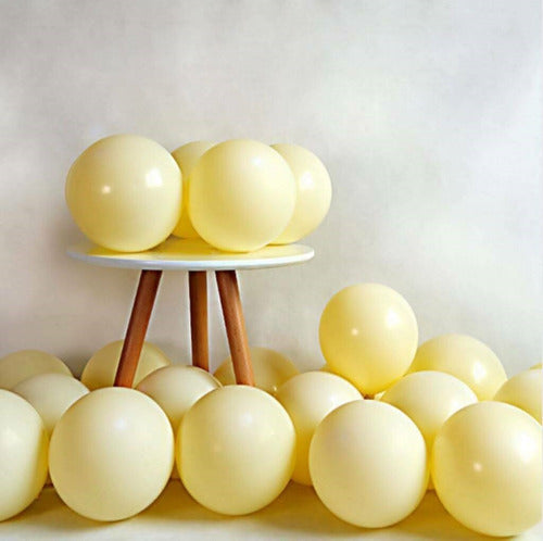 Globos Color Amarillo Pastel Deco Cumple 12 Pulgadas X 10 2