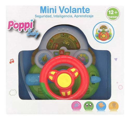 Volante Interactivo Para Bebe Con Luz Sonido Poppi Wd3740 2