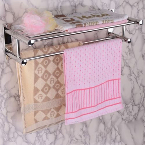 Fsat Double Wall-Mounted Bathroom Towel Rack 2