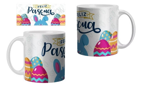 20 Plantillas Sublimacion Conejito De Pascua - Tazas 0