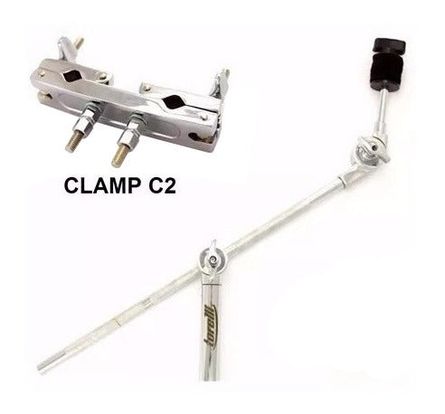 Extensor De Prato Com Clamp + Presilha De Chimbal Torelli 4