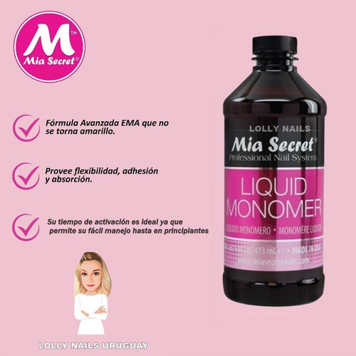 Líquido Acrílico/monómero Mia Secret Profesional 473 Ml 1