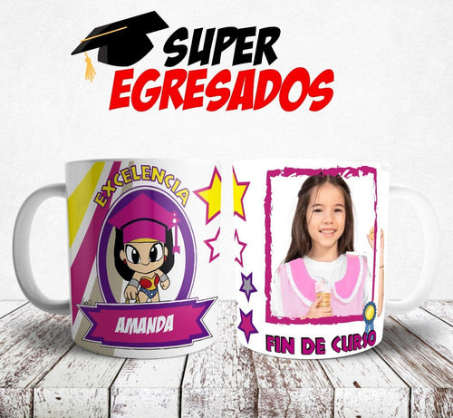 Plantillas Tazas Egresaditos Superheroes Diseños Sublimar #4 7