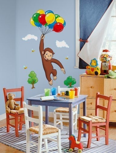 Roommates Rmk1082gm Curious George Peel - Adhesivo De Pared 2