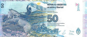 Billete 50 Pesos Malvinas Nro Alto Serie B Sin Circu Palermo 1