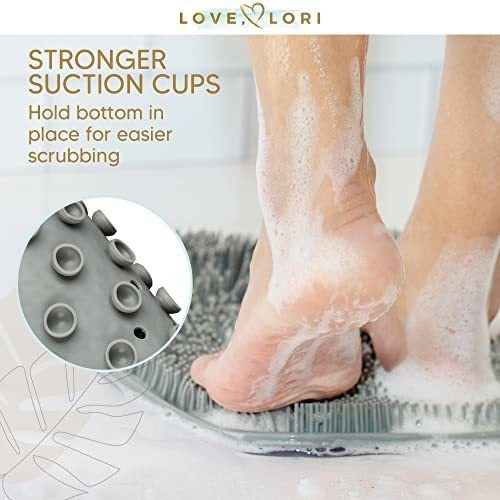 Love, Lori Foot Scrubber for Use in Shower - Foot Cleaner & Shower Foot Massager Foot Care for Men & Women 4