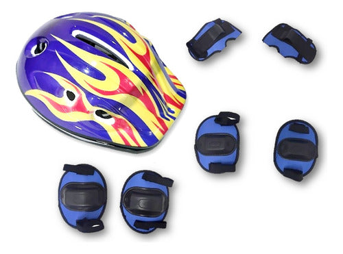 S&B Set Protección Niños: Casco, Codera, Rodillera Y Muñequera 0