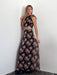 High Waist Skirt for Parties with Flowy Long Floral Print 4