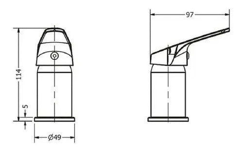 Centralfer Monocomando Chrome Bidet Faucet with Transfer 2