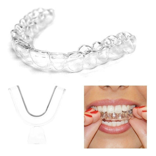 2 Pares Moldeira Termomoldável P/ Clareamento Dental Estojos 2