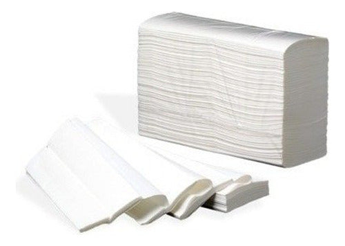 4 Cajas Toalla Intercaladas Papel Manos Blancas Tissue 20x24 0