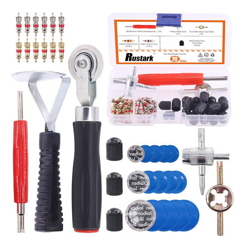 Kit De Herramientas De Reparacion De Neumaticos-70pcs 0