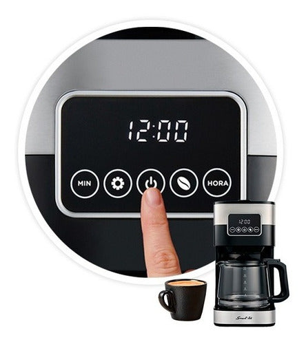 Smart-Tek Milk Frother + Elect Display Coffee Maker Combo 6