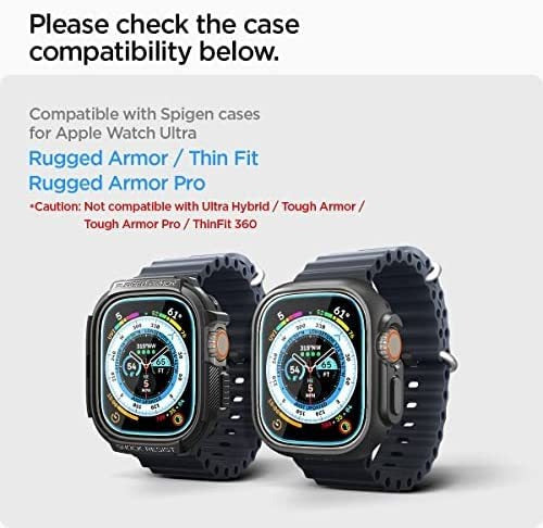 Vidrio Spigen Apple Watch Ultra 49mm Clear 2x 5