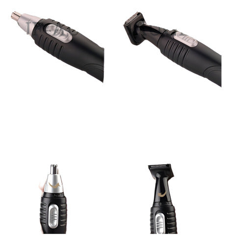 2 En 1 Professional Electric Nose and Ear Trimmer Black 0