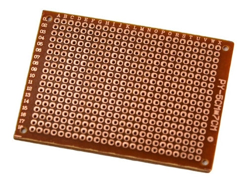 Pack of 4 Perforated Circuit Boards 5 x 7 cm Electronic PE01 by HIGH TEC ELECTRONICA 0