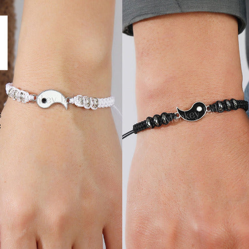 Monkey Jade Pulseras Para Parejas Distancia Yin Yang Para Compartir 2