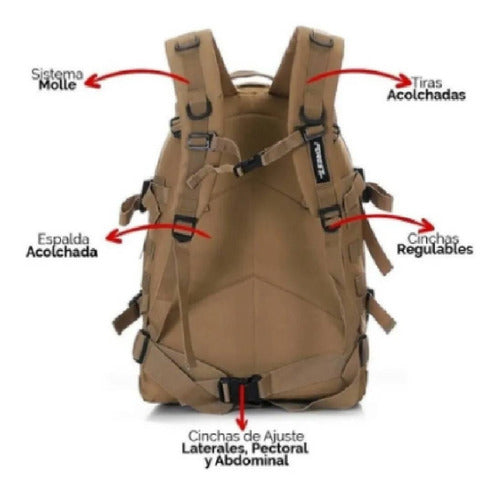 Alpine Skate Tactical Urban Sports Molle Backpack 6