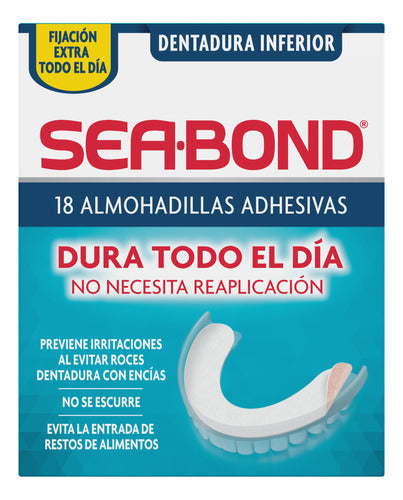 Sea-Bond Kit X 6 Adhesive Pads for Lower Dentures 0