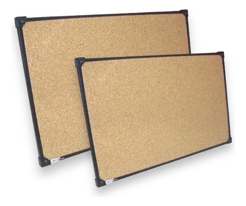 Mundo Pizarra Cork Board Metal Frame Eco 40x60 Pizarron Chinche Mp46m 0