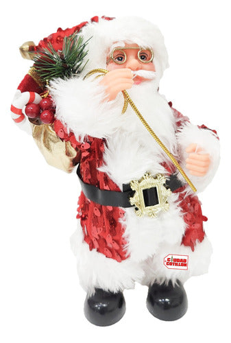 KYK Santa Claus Figure with Sequin Bag 25cm Christmas Decoration 0