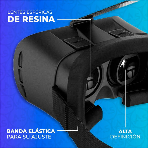 Vr Box Casco Lentes Realidad Virtual 3d Gafas Para Celular 5