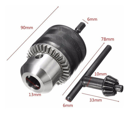 1/2 '' Adaptador Espiga Hexagonal Eléctrico Del Convertidor 1