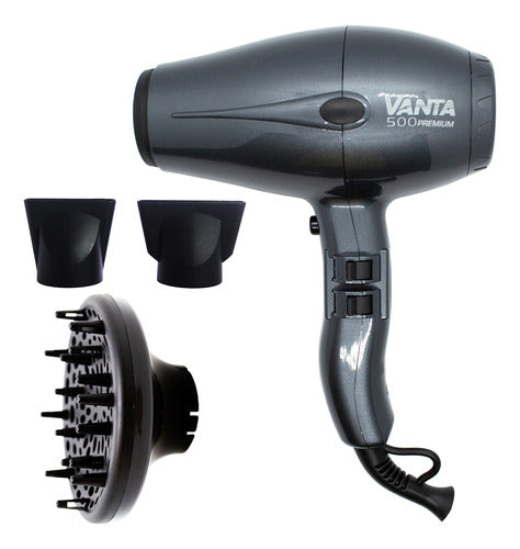 Vanta 500 Premium Hair Dryer Kit + Diffuser 500 6c 0