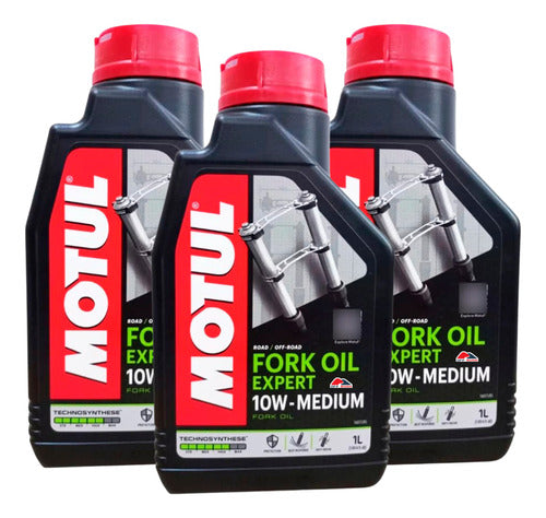 Kit 3 Litros Óleo Bengala Motul Fork Oil Medium 10w Semi 0