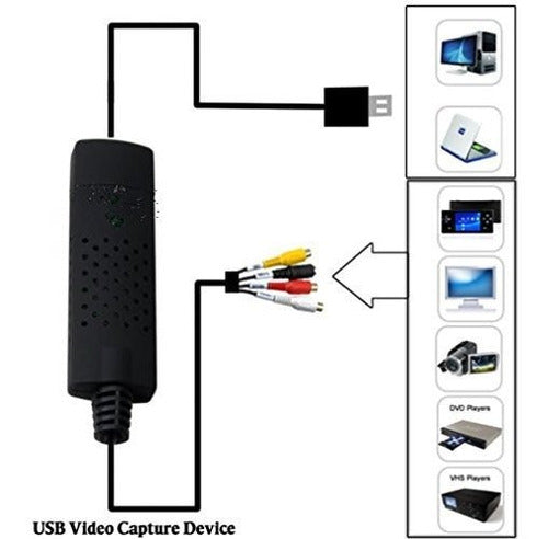 Little World RCA to PC USB 2.0 VHS VCR to Digital Converter 4