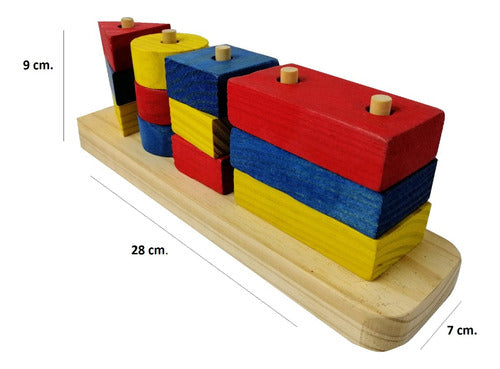 Geometric Self-Correcting Wooden Lacing Toy Hjklmn 2