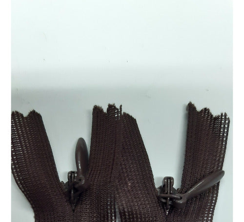 Chocolate Brown 16cm Fixed Invisible Zippers x100 Units 7
