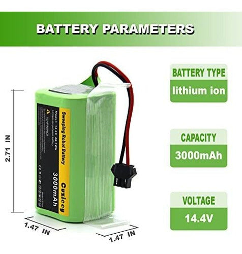 Bateria Respuesto Para Eufy Robovac, Deebot 14,4 V 3000 Mah 1