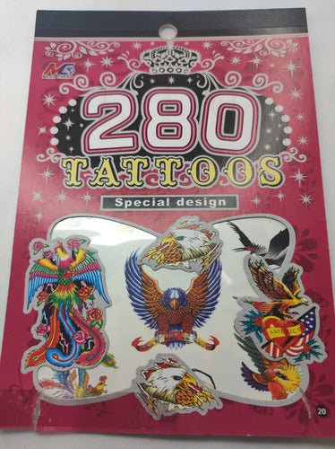 Temporary Self-Adhesive Tattoos Variety Pack 6 Sheets 89