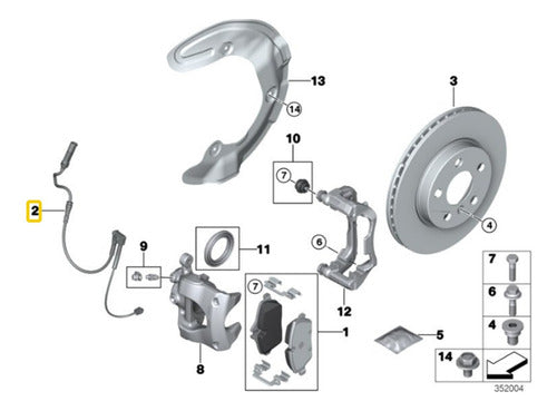 Sensor Freno Delantero Para Bmw F45 Active Tourer 225ix 1