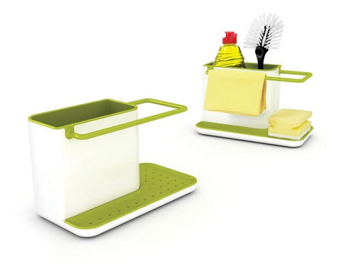 Organizador De Cocina Bacha Verde Blanco Esponja Cepillo 1