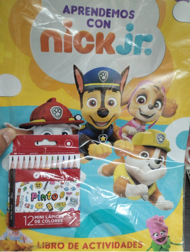 Colección Aprendemos Con Nick Jr, Activi + Mini Lápices X12 0