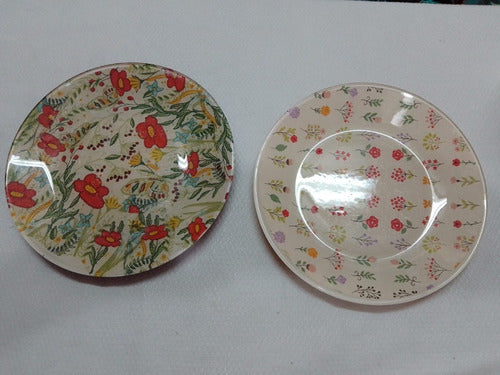 Inglass Artesanias 2 Plates in Decoupage Technique 1