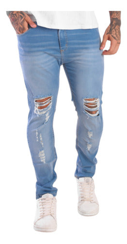 Stretch Denim Jeans Pants with Semi Skinny Fit 2