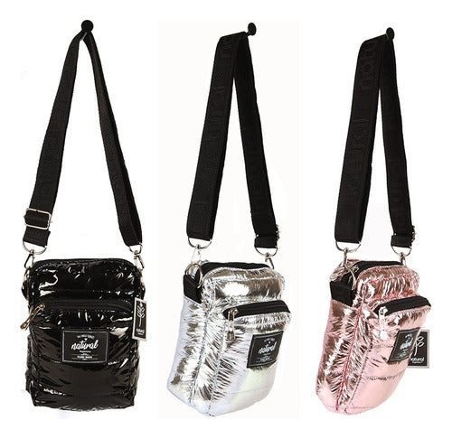 Metallic Puffer Shoulder Bag Backpack Purse 4