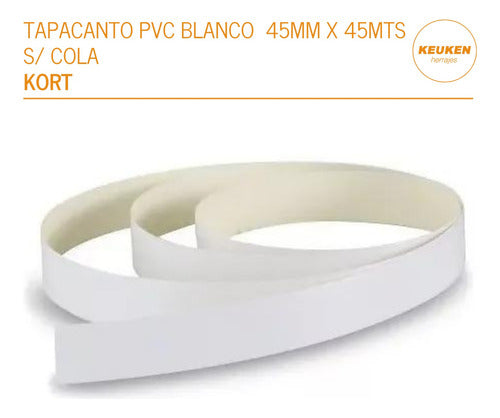 Tapacanto Pvc Blanco  45mm X 45mts S/ Cola 1