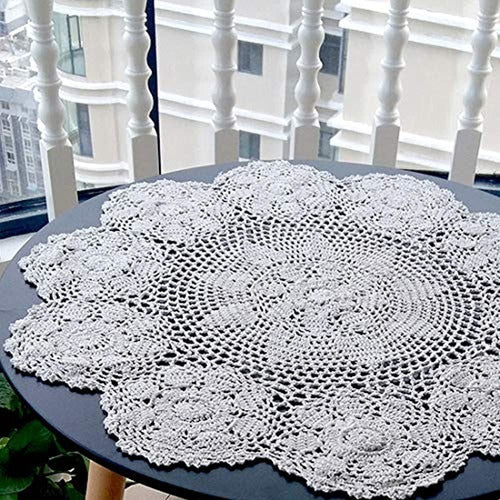 Kilofly Crochet Lace Cotton Table Sofa Cover 3