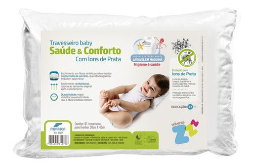 Fibrasca Almohada Bebe Infantil Lavable Con Iones De Plata Para Cunas 0