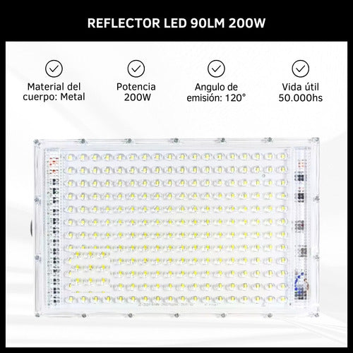 200W IP66 Outdoor LED Floodlight with Cool Light High Power 1